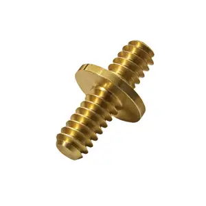 Customized CNC Wire EDM Brass And Copper Turned Part Circular Shaft With Machining And Threading CNC Lathe And Milling Services