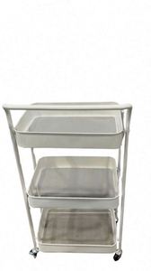 Modern Stainless Steel Foldable Cart Foldable Kitchen Gadgets 3 Layers Sample Available Easy Bulk Order Premium Folding Cart - Product Image 3