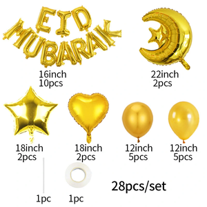 DAMAI Ramadan Party <b>Decorations</b> Supplies Eid Mubarak <b>Balloons</b> Eid Mubarak <b>Decorations</b> Eid Mubarak Latex <b>Balloons</b> - Product Image 2