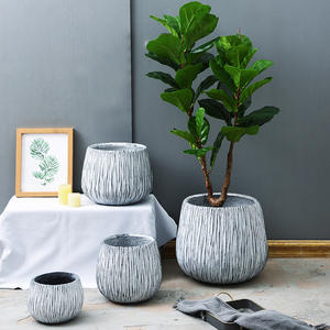 <span class=keywords><strong>Moderne</strong></span> En Fiber De Verre Planteur En Relief Feuille Forme Arbre Pot Intérieur En Plein Air Fiber De Pots De Fleurs En Gros - Product Image 1