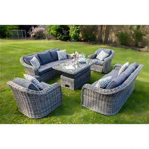 Ensembles de meubles de <span class=keywords><strong>salon</strong></span> de <span class=keywords><strong>jardin</strong></span> en rotin pour la salle à manger moderne table et canapé d'extérieur avec table élévatrice en osier pour hôtels et extérieurs canapé d'hôtel - Product Image 1