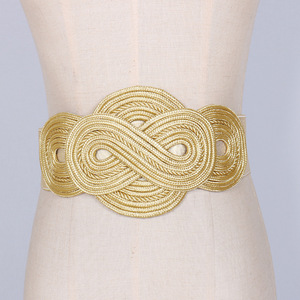 Ceintures larges décoratives pour femmes, style défilé, vintage, avec boucle en acier, élastiques, type cummerbund, corsets de robe et ceintures de taille - Product Image 4