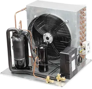 R404a condensing unit with rotary refrigeration compressor for vertical freezer refrigeration part condenser