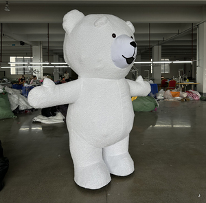 Costume de mascotte gonflable géant de haute qualité pour cosplay, <span class=keywords><strong>ours</strong></span> blanc et brun, 2m, 2.6m, 3m, costume de dessin animé gonflable <span class=keywords><strong>pas</strong></span> <span class=keywords><strong>cher</strong></span> - Product Image 2