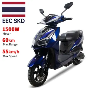 Thailand Hot Selling 1500W Electric Moped 60KM Electric Sport Motorcycle China 2 Wheel Electric Scooter For Adult