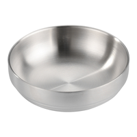 Bol en acier inoxydable à double paroi isolé, de style coréen moderne, poli, de qualité alimentaire, pour le stockage des aliments, du riz et de la soupe, couleur or, 3025001