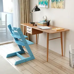 Kids Chair Wood Wooden Baby Feeding High Chair Learning Desk Baby High Chair