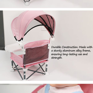Chaise de repas pliable portable OEM pour enfants, siège <span class=keywords><strong>rehausseur</strong></span> de style moderne avec sécurité, en plastique durable et écologique, pour utilisation en parc - Product Image 6