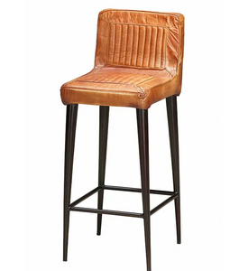 Silla de Bar Estilo Industrial con Estructura Metálica, Patas de Acero Resistentes y Respaldo Soportador para Cafetería o Bistro - Product Image 3