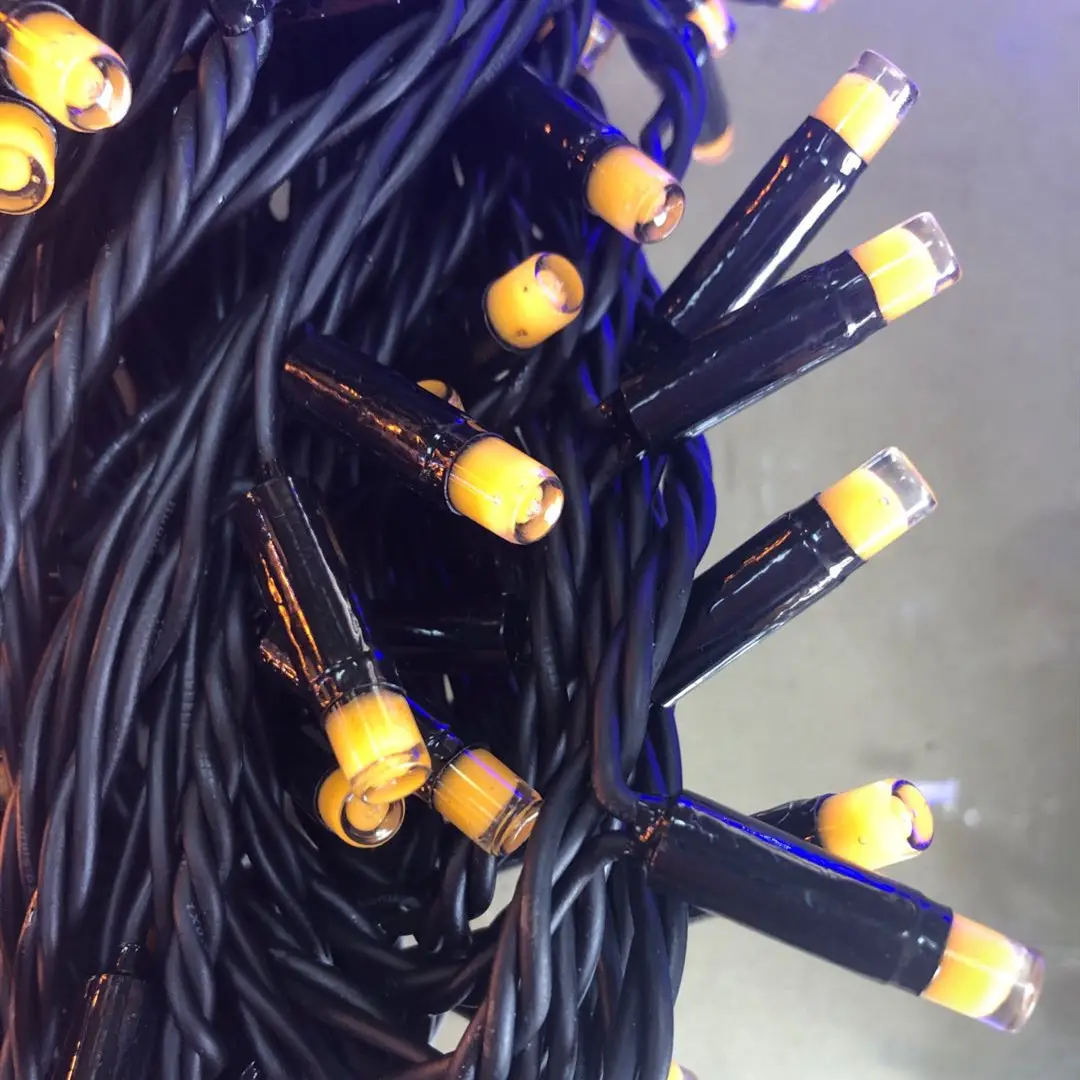 24 tensione 20m200leds nero cavo in gomma su misura Led flash di Natale ghirlanda di luce per la decorazione esterna