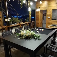 Vente directe d'usine Tables de billard de snooker de luxe modernes haut de gamme les plus populaires Table à manger de billard 6ft 7ft 8ft 9ft