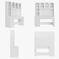 Coiffeuse polyvalente avec un grand espace de rangement, ensemble de table de maquillage pour chambre à coucher