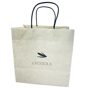 Cadeau au détail Logo Shopping Blanc Emballage Dubl Fourre-Tout Marchandise De Noël Poignée Corde Sacs En Papier À Biscuits Réutilisables - Product Image 1