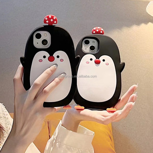 Fantaisie Nouveau Animal Pingouin Silicone Téléphone Shell Couverture Antichoc Mobile Téléphone Cas pour <span class=keywords><strong>iPhone</strong></span> 16 15 14 13 <span class=keywords><strong>12</strong></span> 11 Pro Max Xiaomi - Product Image 6