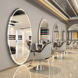 Miroir de coiffure mural tout-en-un en verre de luxe moderne Z pour salon de coiffure, miroir de sol pour hôtel, intérieur et extérieur - Product Image 2