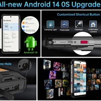 Teléfono Inteligente Resistente de 16+512 GB, Octa Core, Android 14, 5G LTE CDMA, Resistente a Golpes, IP68, Impermeable, WIFI6, Huella Dactilar, Cámara de Visión Nocturna