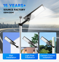 Lampe solaire à haute luminosité et longue durée de vie, étanche IP65, tout-en-un, en aluminium, pour usage routier et urbain