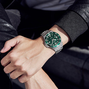 Montre mécanique <span class=keywords><strong>automatique</strong></span> de luxe CARNIVAL pour homme, boîtier et bracelet en acier inoxydable, cadran en saphir synthétique, résistance à l'eau 50 m pour la plongée - Product Image 6
