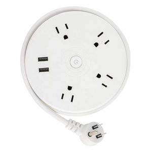 Nueva tendencia América extensión toma de corriente 4Way Outlet 2USB cargador enchufe de EE. UU. Usb Power Strip Protector contra sobretensiones 4Gang Socket Extender - Product Image 2