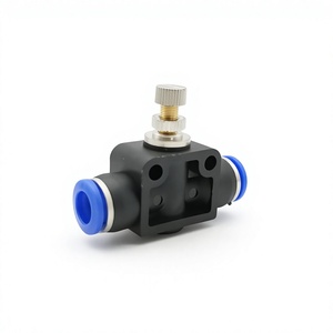 Vanne de régulation pneumatique droite filetée LSA pour le contrôle du débit d'air, raccord de serrage pour trachée, vanne de commutation pneumatique 4-12mm - Product Image 2