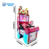 Machine d'arcade de boxe RaiseFun avec écran LED, modes de jeu multiples, musique et jeu de récompenses pour centre commercial