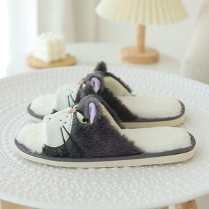 Cute Cartoon <b>Cat</b> Open-toe Cotton Slippers, Anti-slip Indoor Home Shoes for Women, Ideal for Spring and Autumn - Product Image 2