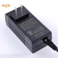 Adaptor AC DC GVE 24V 4A dengan Sertifikasi CE, Adaptor Daya untuk Lampu Strip LED, Kompatibel dengan Koneksi Desktop
