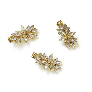 Pince à cheveux en alliage de <span class=keywords><strong>strass</strong></span> vente chaude transfrontalière frange simple demi-<span class=keywords><strong>chignon</strong></span> épingle à bec de canard 5cm accessoires de cheveux de mode - Product Image 5