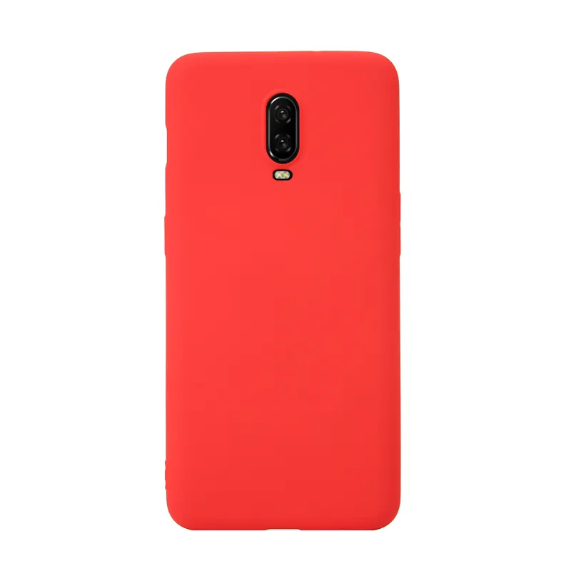 Soft Silicone Gel Rubber Bumper Case with Anti Scratch Microfiber Lining Shockproof Full Body Protective Cover for OnePlus 6T 6