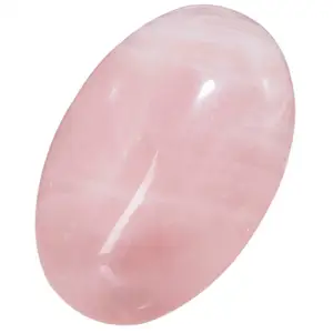 Wholesale Natural Crystal Rose Quartz Palm Stone Agate Oval Shape Healing Crystal Stone