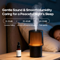Diffuseur d'huiles essentielles d'aromathérapie 140 ml, 2 vitesses de pulvérisation, humidificateur d'air ultrasonique avec lampe de nuit LED pour la maison, la salle de yoga, cadeau