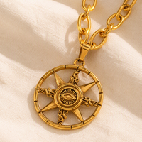 Meilleure Vente 2026 : Collier Tendance, Collier Pendentif Œil, Accessoire Étanche, Collier en Acier Inoxydable Plaqué Or