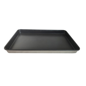 Baker's Half Sheet Pan-Lot <span class=keywords><strong>de</strong></span> 2 plaques <span class=keywords><strong>de</strong></span> <span class=keywords><strong>cuisson</strong></span> en acier noir avec revêtement résistant à la corrosion, idéales pour les biscuits, la torréfaction et la <span class=keywords><strong>cuisson</strong></span> - Product Image 2