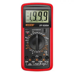 Aneng DT9205A chữ số Meter Profesional multimeters AC/DC bóng bán dẫn Điện áp mét Tester NCV True RMS Analog tự động phạm vi multie