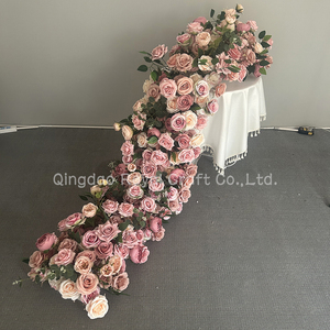 Tùy Chỉnh Nhân Tạo Hoa Trang Trí Đám Cưới Đường Hướng Dẫn Bảng Nhân Tạo Hoa Nền Đám Cưới Hoa Runner - Product Image 2