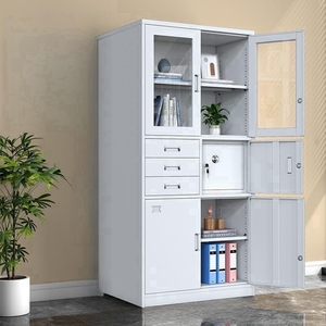 Classeur de bureau Secret Safe à étagères réglables avec serrure Classeur de stockage vertical en métal - Product Image 4