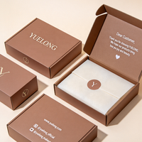 Boîtes en carton personnalisées pour cadeaux, vêtements, artisanat, avec logo personnalisé, rose, marron, blanc, imprimées, emballage personnalisé, boîte d'expédition, boîte postale