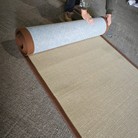 Tapis fait main, tapis en jute uni pour intérieur, lavable, petit tapis de sol pour la maison, l'hôtel, la chambre à coucher, le salon, rectangulaire, moderne