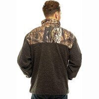 KALAIBEN Veste polaire à fermeture éclair pour hommes, manteau chaud à col montant avec motifs de mode pour l'extérieur