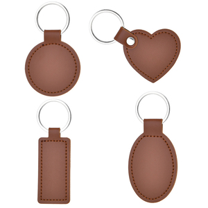 Nhà máy tùy chỉnh thực hiện của riêng bạn PU Móc chìa khóa vòng hình dạng xe logo da ảnh Keychain chính hãng trống da Keyring - Product Image 2