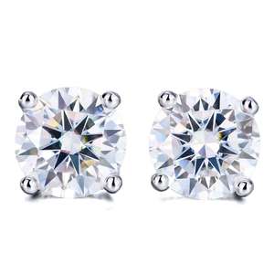 Pendientes de Moissanita Blanca Brillante XINGYUEGEM para Mujer, Joyería Fina para Fiestas, Regalo Ideal - Product Image 2