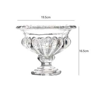 <span class=keywords><strong>Vaso</strong></span> Moderno Francese di Lusso in Cristallo Spesso <span class=keywords><strong>con</strong></span> Piedistallo Alto e Design a Bocciolo per Decorazione Casa - Product Image 2