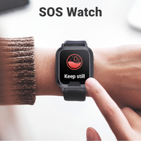 Traceur GPS 4G pour personnes âgées EV06, étanche, moniteur de fréquence cardiaque et de pression artérielle, bouton SOS, détection de chute, montre de sécurité SOS