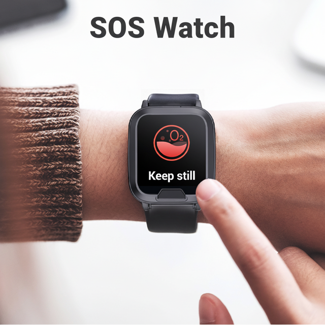 EV06 4G Elderly GPS Tracker Waterproof Heart Rate Blood Pressure Monitor SOS Button Fall Detection Safety SOS Watch