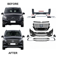 Kit de carrosserie de conversion style V300 pour Mercedes Vito V-Class W447 V250 V260 2016-2023, pare-chocs avant et arrière, calandre, PP ABS