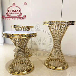 ที่วางเค้กสแตนเลสสตีลสีทองสำหรับเค้กแต่งงานของตกแต่งงานอีเวนต์ - Product Image 5