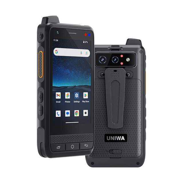 4 Inch UNIWA F400 Smart Walkie Talkie 4G LTE PoC Radio GPS SOS for Security Guard Warehouse Management