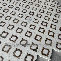 Harga Ubin Mosaik Onyx Lentera Arabesque, Ubin Mosaik Lentera Batu Onyx Putih Transparan Waterjet