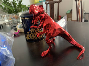 Escultura geométrica artesanal de resina personalizada, modelo de <span class=keywords><strong>dinosaurio</strong></span>, estatua para Decoración - Product Image 4