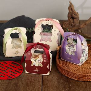 DAMAI Wedding Favor Gift Bag Hot Selling Chinese Style Portable Candy <b>Box</b> Party <b>Bridal</b> Souvenir Packaging Paper Material 6pcs - Product Image 1